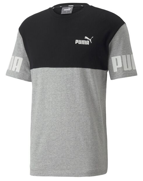 T-Shirt Power gris moyen/noir